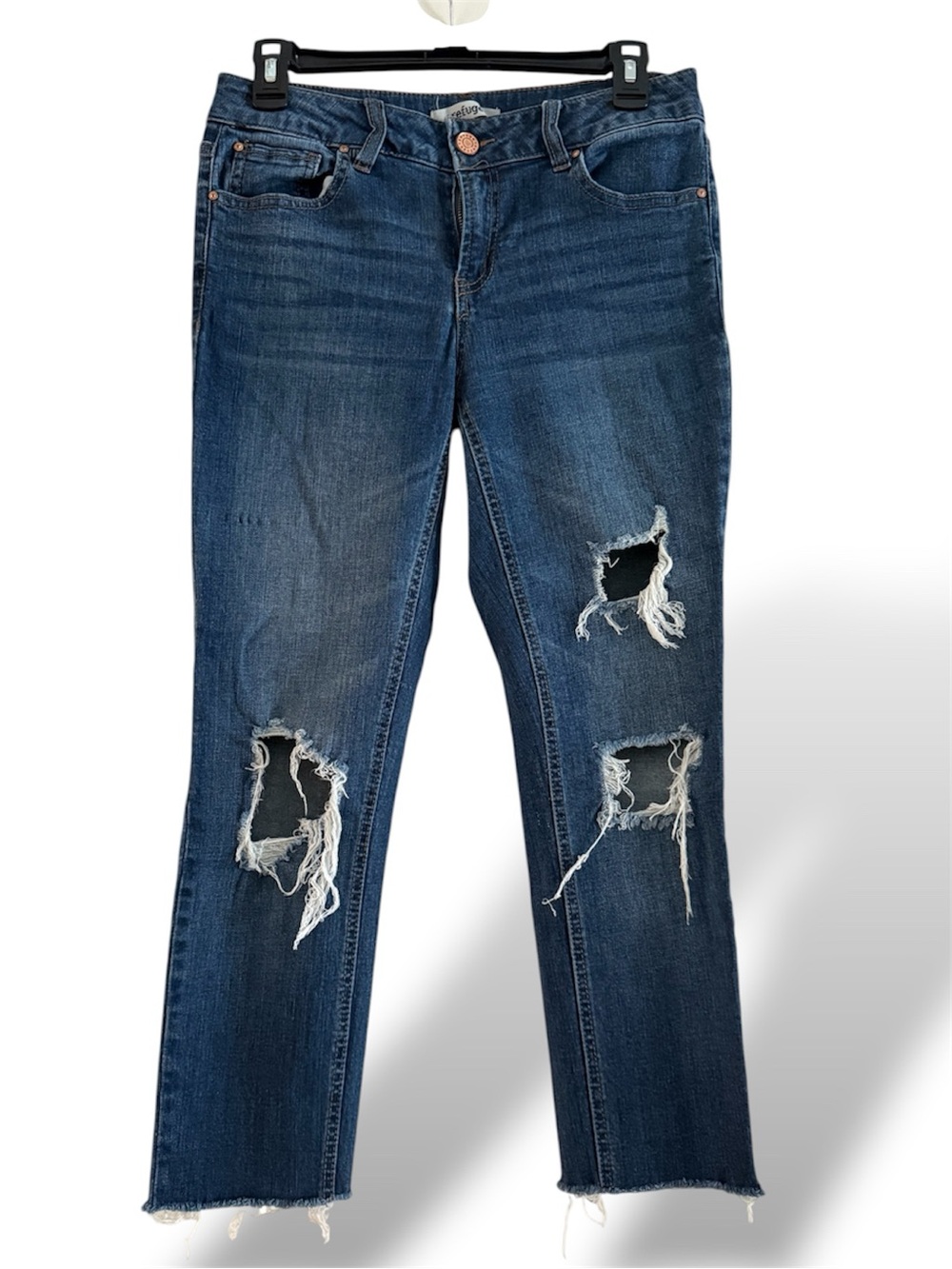 refuge Distressed Dark BlueJeans